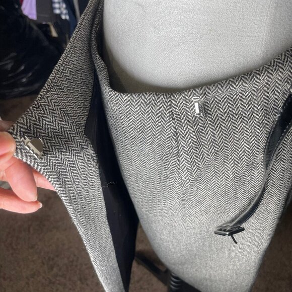 Liquid Wool Blend Lined Wrap Tweed Belted Midi Skirt Office Career Event Sz 4 - Picture 6 of 11